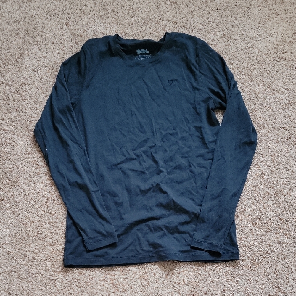 Fjallraven Dark Blue Long Sleeve Tee Baselayer